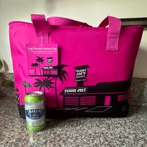 NWT Limited Edition Pink Trader Joe’s Insulated Cooler Bag